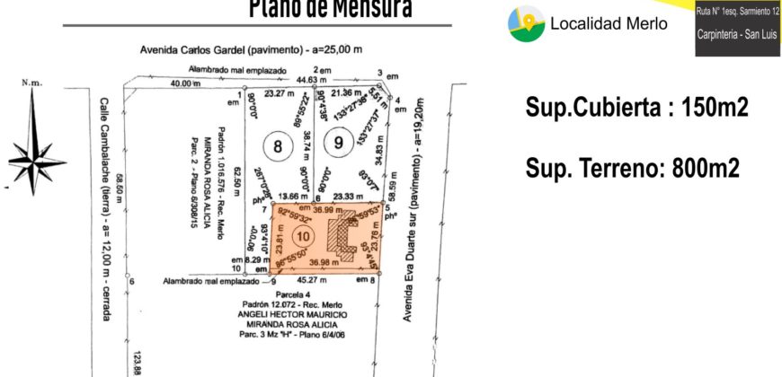 2 CASAS EN MERLO