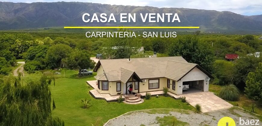 CASA EN CARPINTERIA SOBRE RUTA N 1