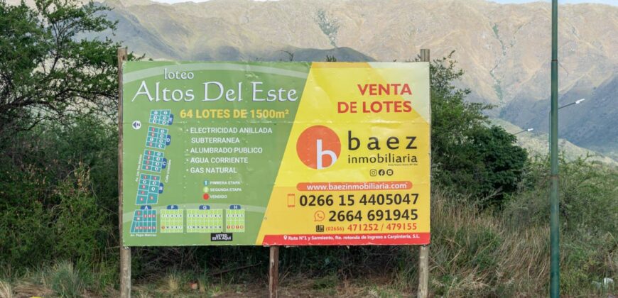 LOTEO «ALTOS DEL ESTE» EN MERLO