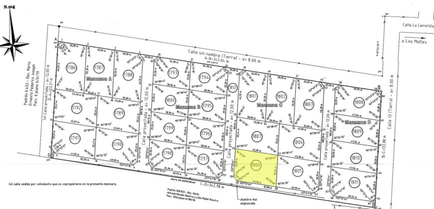 LOTE EN LOS MOLLES – BARRIO LOS TRONCOS