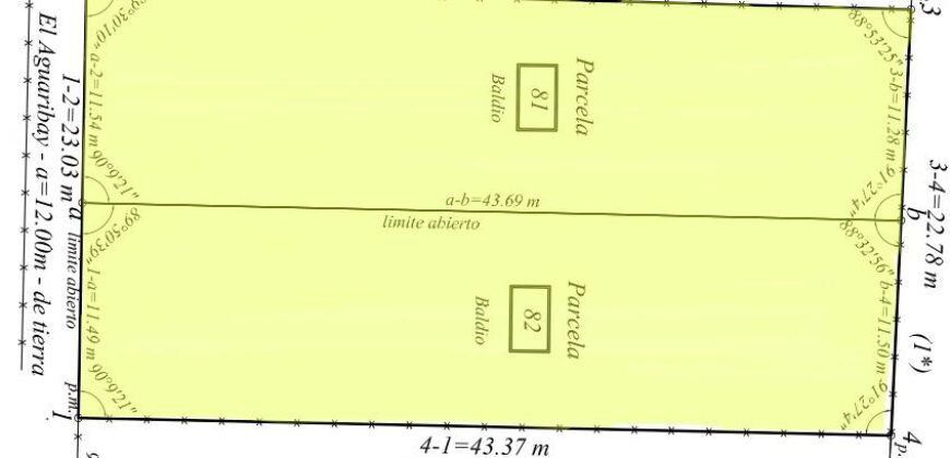 2 LOTES DE 500M CENTRICOS